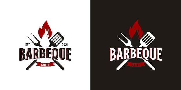 Logo Barbecue Avec Logo Barbecue Et Concept De Feu