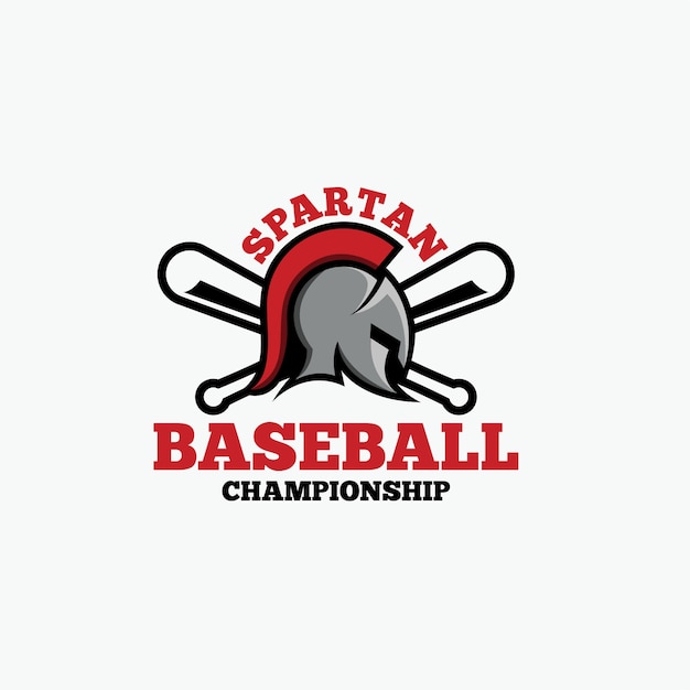 Vecteur logo de baseball spartan
