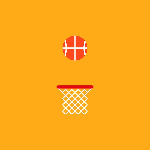 Logo De Basket-ball. La Balle Vole Dans Le Ring