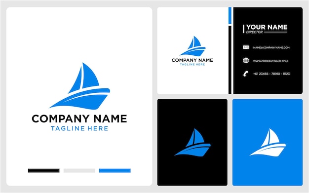 LOGO BATEAU ABSTRAIT MODERNE SIMPLE 1