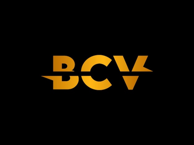 Vecteur logo bcv sur fond noir