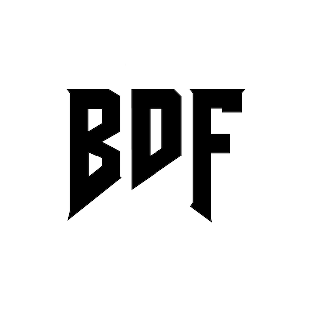 Le logo BDF est une combinaison de couleurs en noir et blanc, le logo BDF vectoriel, l'icône BDF, l'alphabet BDF et la typographie.