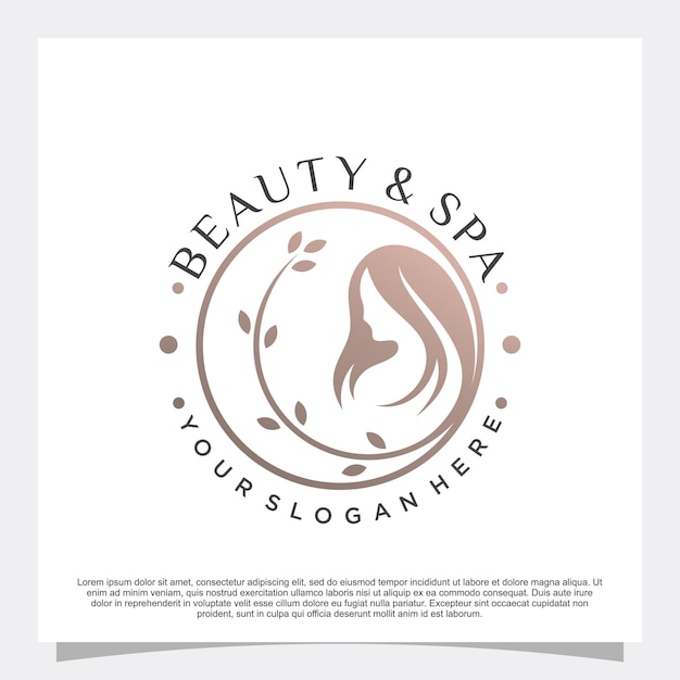 Logo De Beauté Pour Les Femmes Avec Vecteur Premium Concept Moderne Et Unique