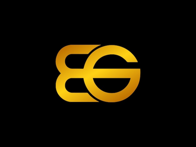 Logo bg doré sur fond noir