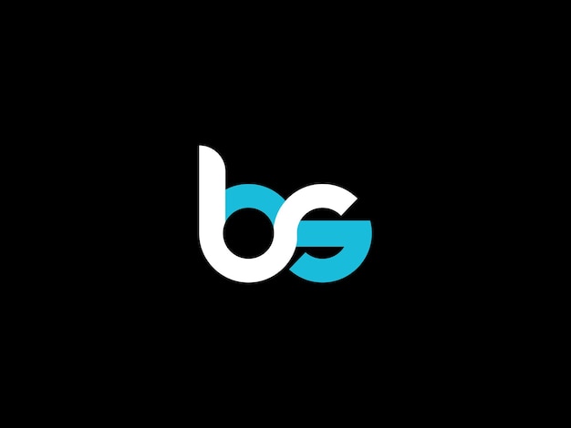 Vecteur logo bg sur fond noir