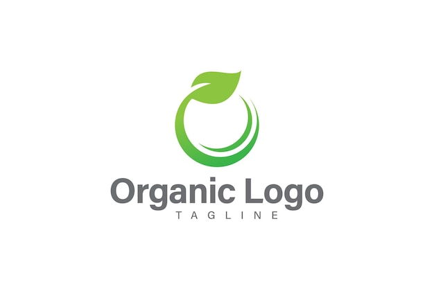 Logo Bio Ou Vecteur De Conception De Logo Feuille Verte