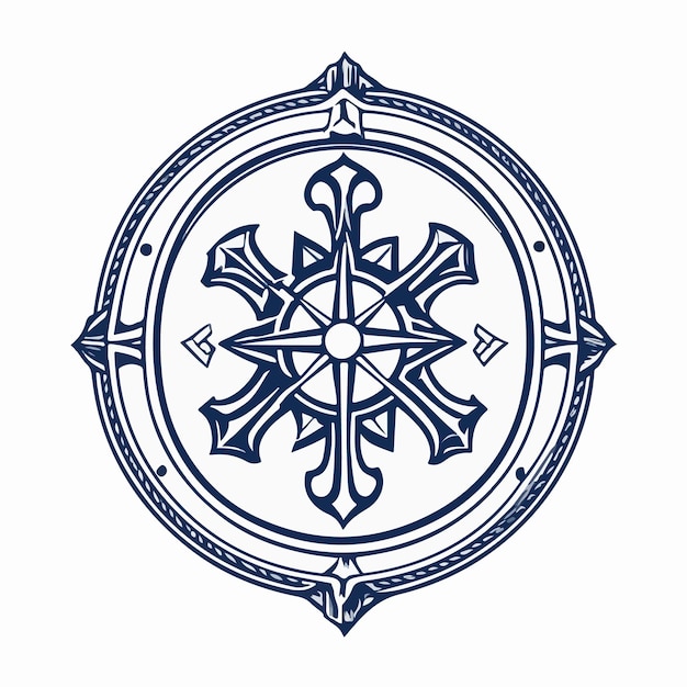 Vecteur un logo blanc et bleu avec un flocon de neige dessus