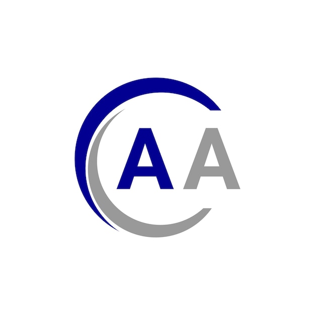un logo bleu et blanc avec un cercle blanc et un cercle Blanc