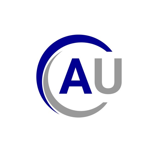 un logo bleu et blanc sur un fond blanc