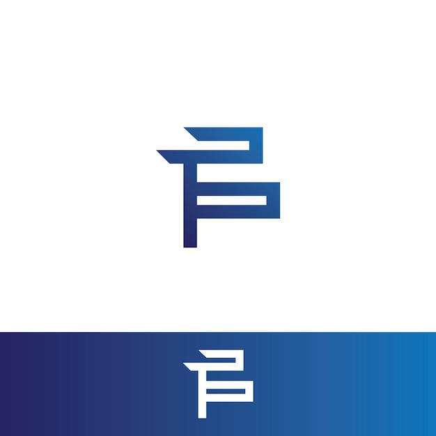 Logo bleu lettre f