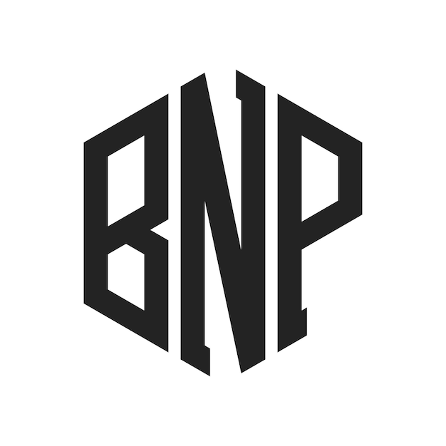 Le logo BNP Design Initial Letter BNP Monogram Logo en utilisant une forme hexagonal