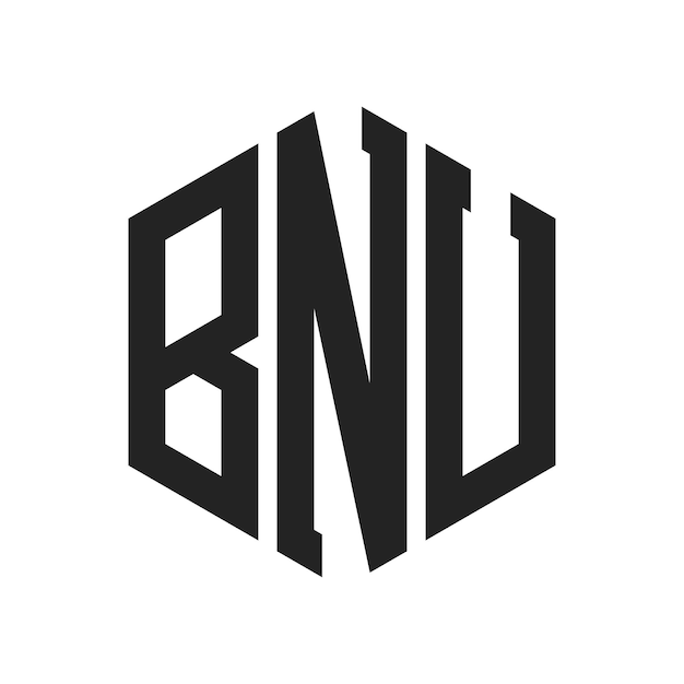 Le logo de la BNU est constitué d'une lettre initiale, d'un monogramme et d'une forme hexagonale.
