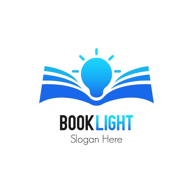 Logo Book Light De Couleur Bleue