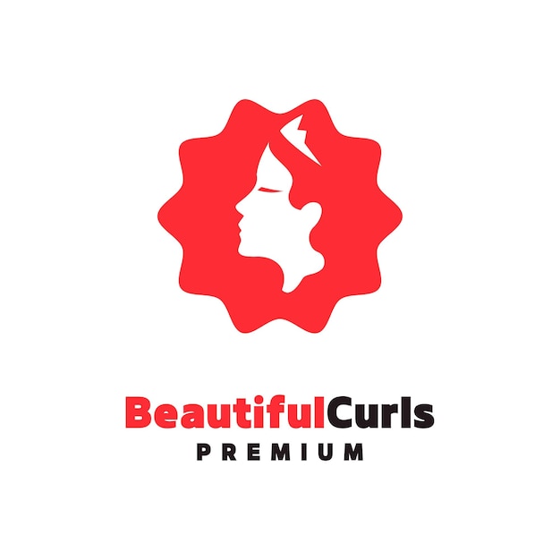 Logo de boucles de beauté