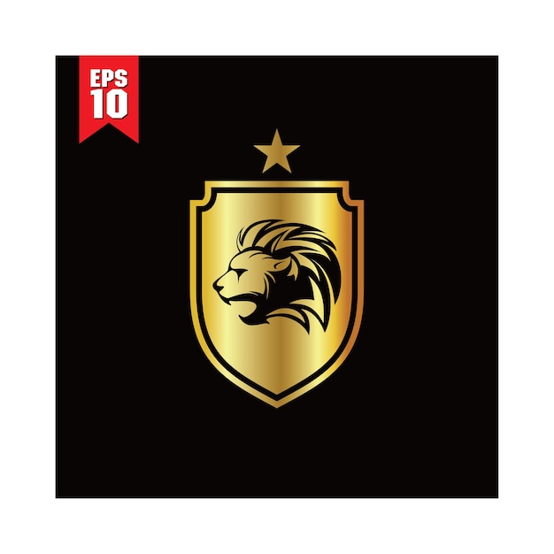 logo bouclier lion d&#39;or