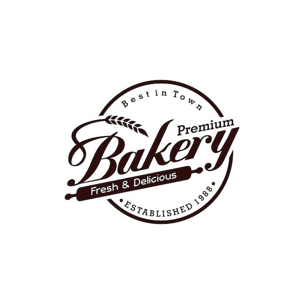 Logo de boulangerie vintage