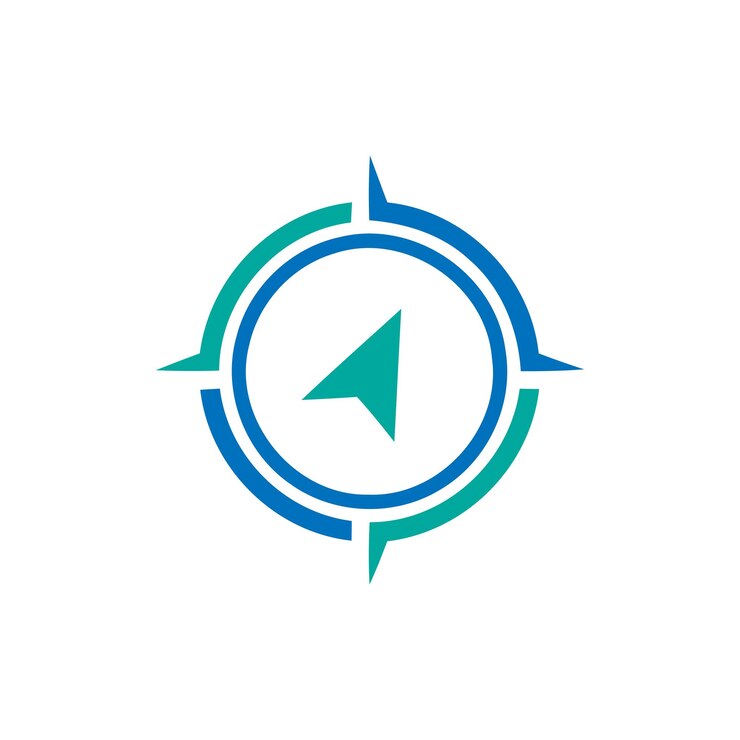 Vecteur logo de la boussole