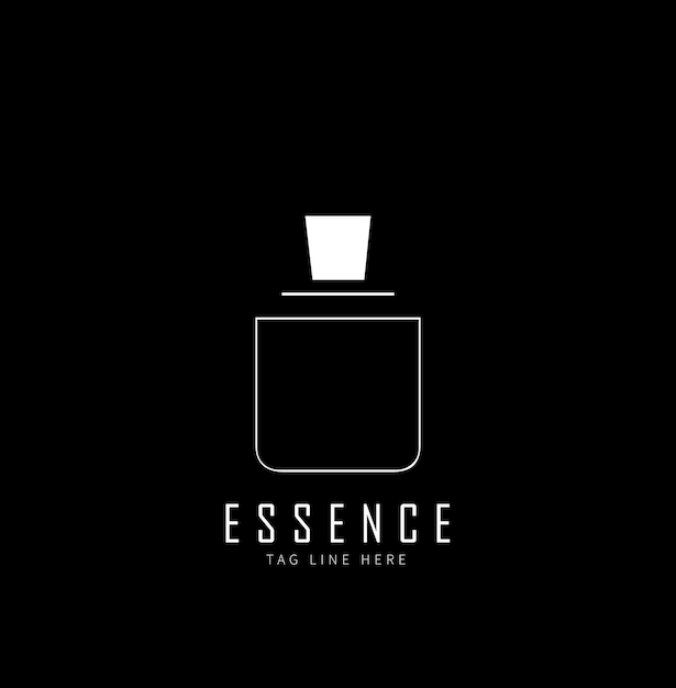 Vecteur logo de bouteille de parfum pour un design minimaliste