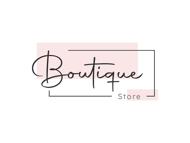 Vecteur logo de la boutique dans un style élégant