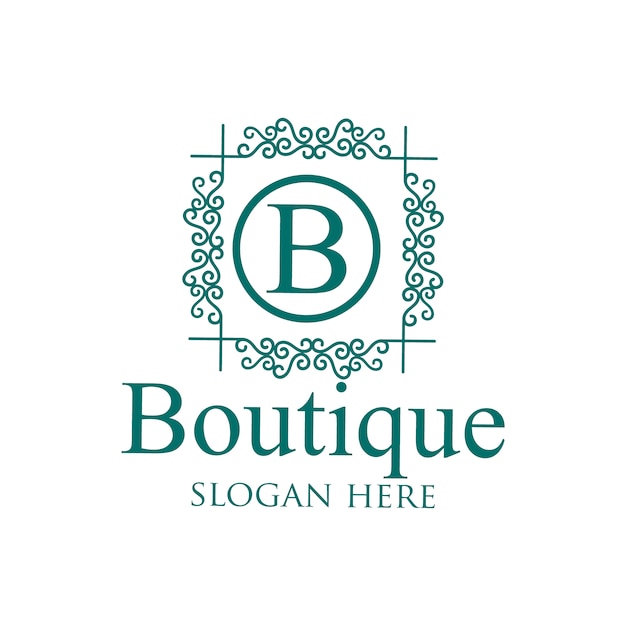 Vecteur logo boutique élégant