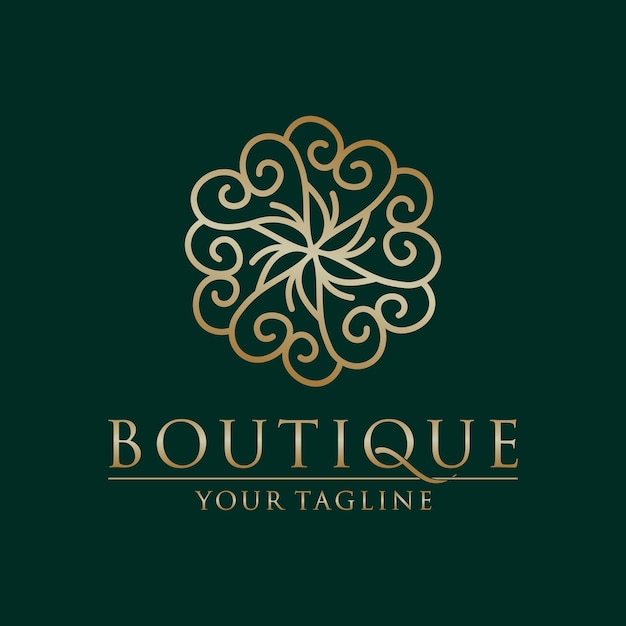 Vecteur logo de la boutique de luxe