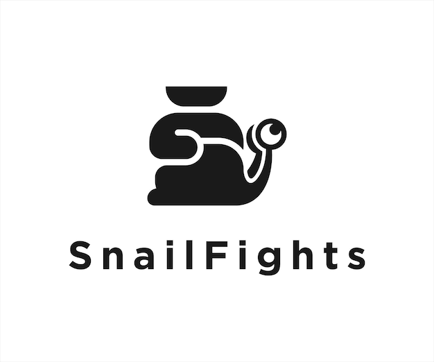 Logo De Boxe D'escargot Ou Icône De Limace