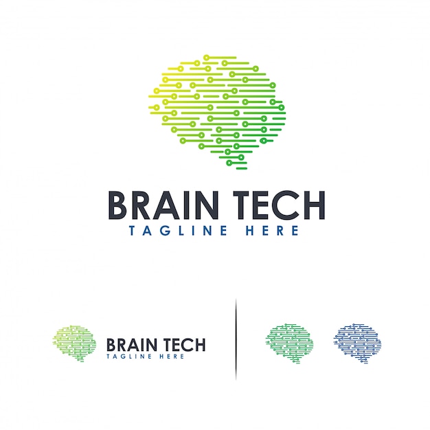 Logo Brain Tech Logo Mind Technology, Modèle De Logo Robotic Brain