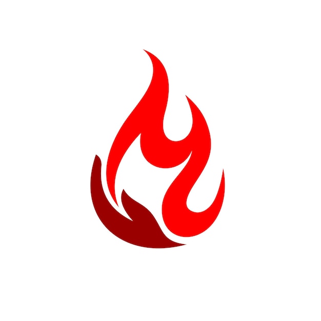 Vecteur logo des braises de feu avec concept de main