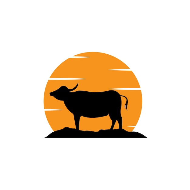 Logo Buffalo Et Conception De Modèle D'illustration Vectorielle