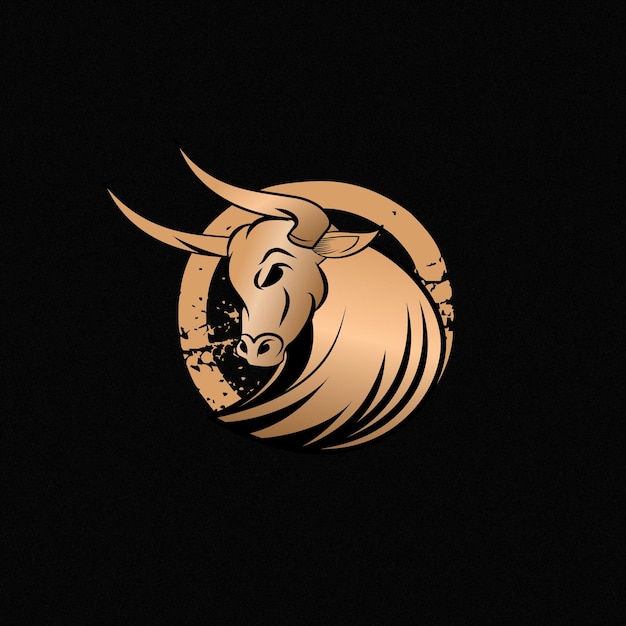 Logo De Buffle De Boeuf D'or