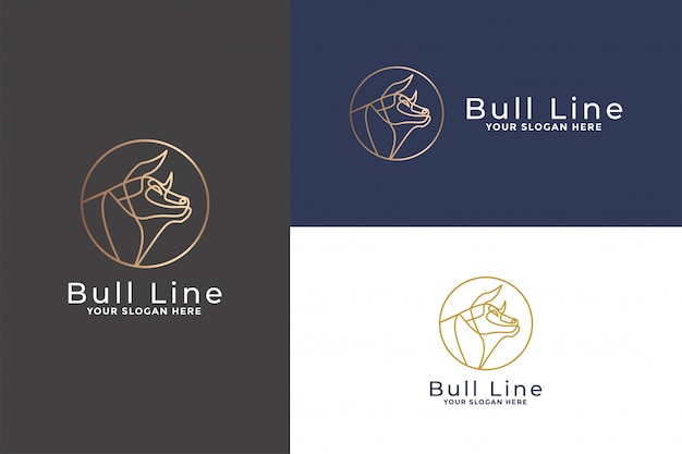 Logo Bull Head Mono Line