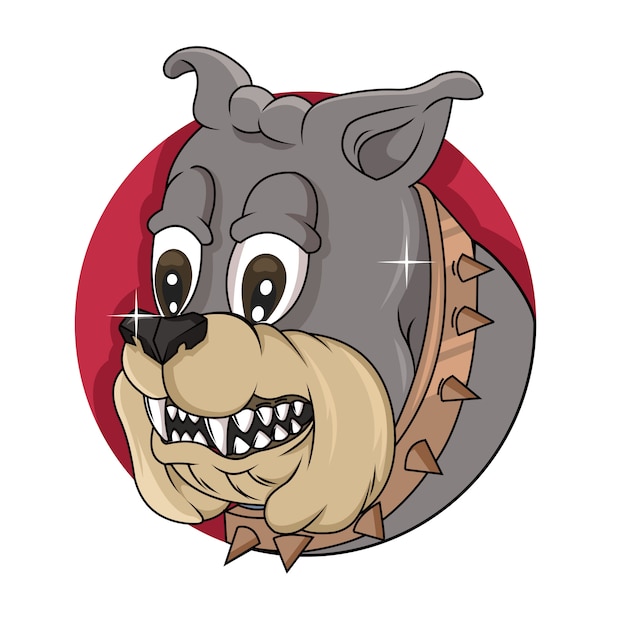 Vecteur logo de bulldog tête