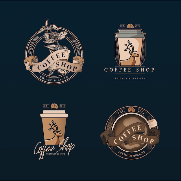 Vecteur logo bundle café