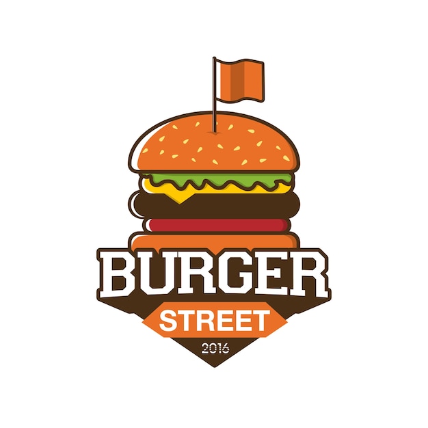 Vecteur logo burger street