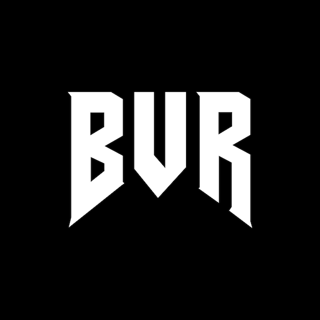 Le logo BVR est une combinaison de couleurs en noir et blanc, le logo BVR vectoriel, l'icône BVR, l'alphabet BVR et la typographie.