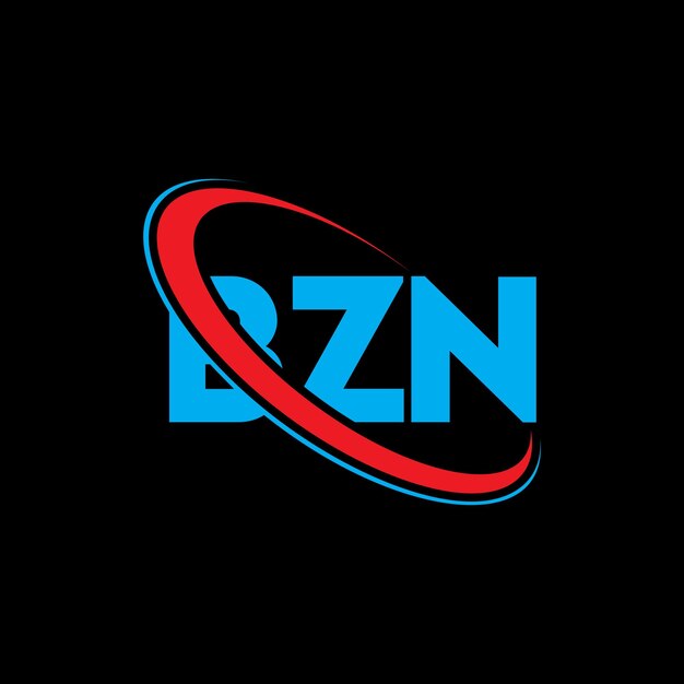 Logo BZN BZN lettre BZN lettres logo design Initiales logo BZN lié à un cercle et un monogramme en majuscules logo typographie BZN pour les entreprises technologiques et la marque immobilière