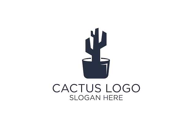 Vecteur logo cactus