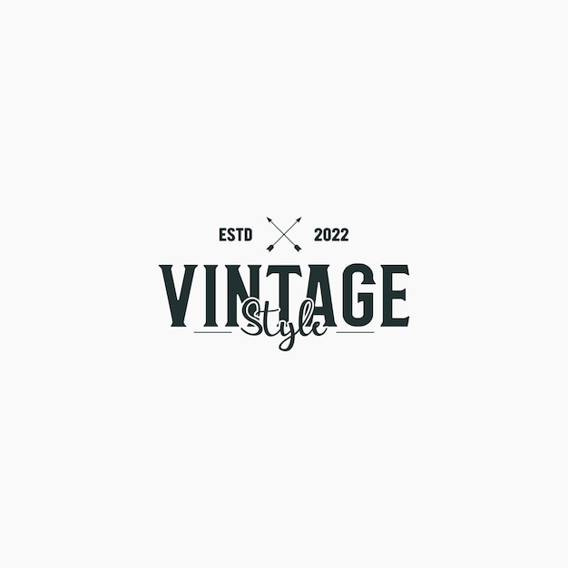 Logo de cadre vintage. Etiquette ancienne. Convient pour le studio de tatouage, le salon de coiffure, l'étiquette de whisky, le vin, l'abeille