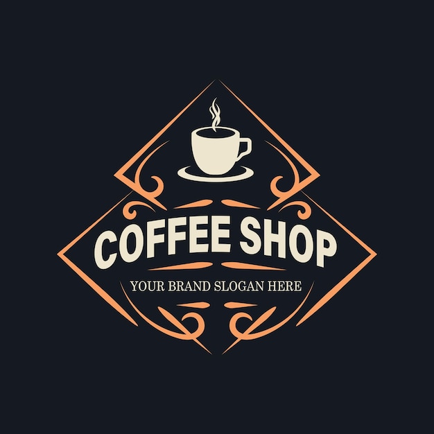 Vecteur logo de café dans un style vintage