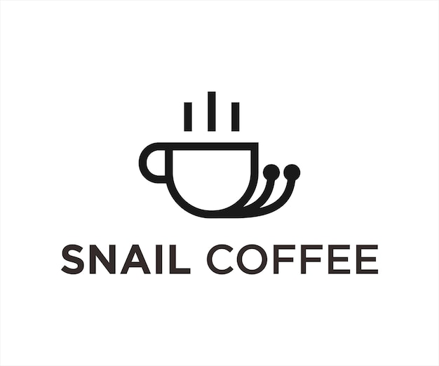 Logo De Café D'escargot Ou Icône D'escargot