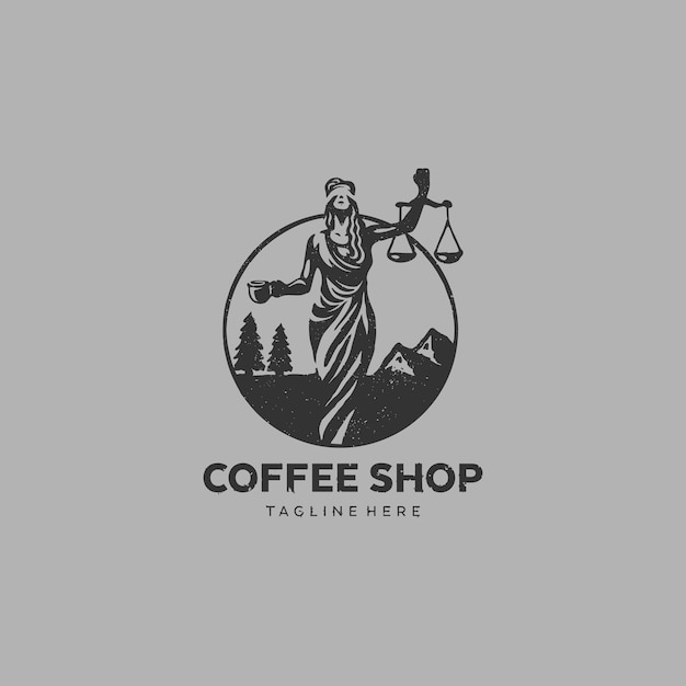 Logo Café Shop Justice Lady Avocat