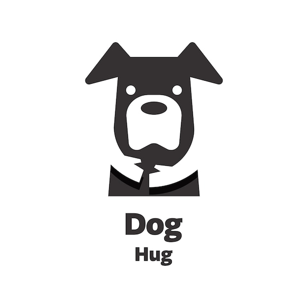 Logo de câlin de chien