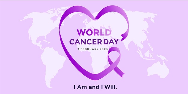 Logo De La Campagne De La Journée Mondiale Contre Le Cancer Affiche De La Journée Mondiale Contre Le Cancer Ou Fond De Bannière Illustration Vectorielle