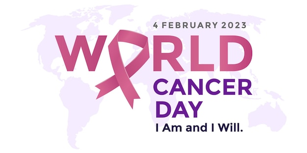 Vecteur logo de la campagne de la journée mondiale contre le cancer affiche de la journée mondiale contre le cancer ou fond de bannière illustration vectorielle