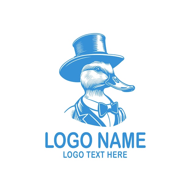 Logo De Canard Vintage Vectoriel