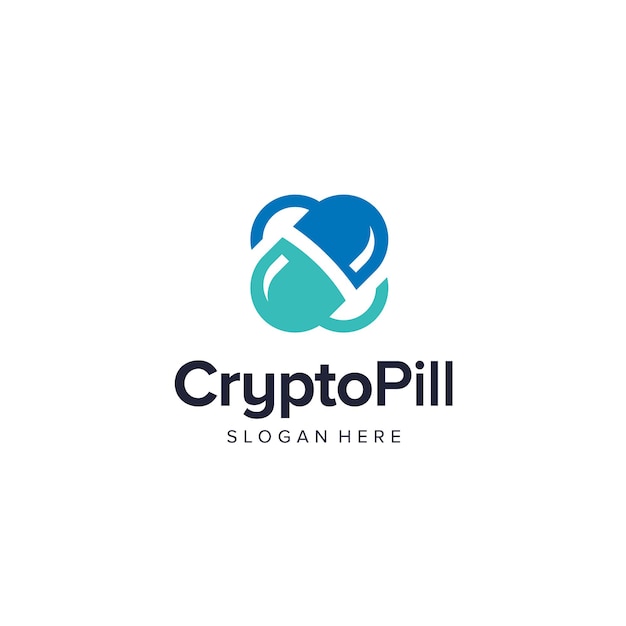 LOGO CAPSULE OU PILULE POUR CRYPTO ET AUTRE ENTREPRISE