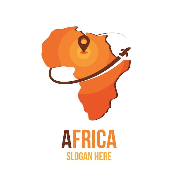 Logo De Carte De L'afrique Créative