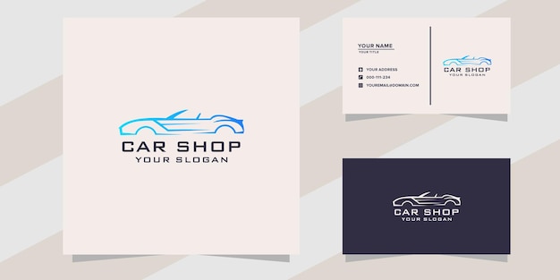 Logo Et Carte De Visite De Magasin De Voiture