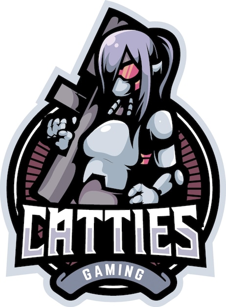 Vecteur le logo de catties gaming