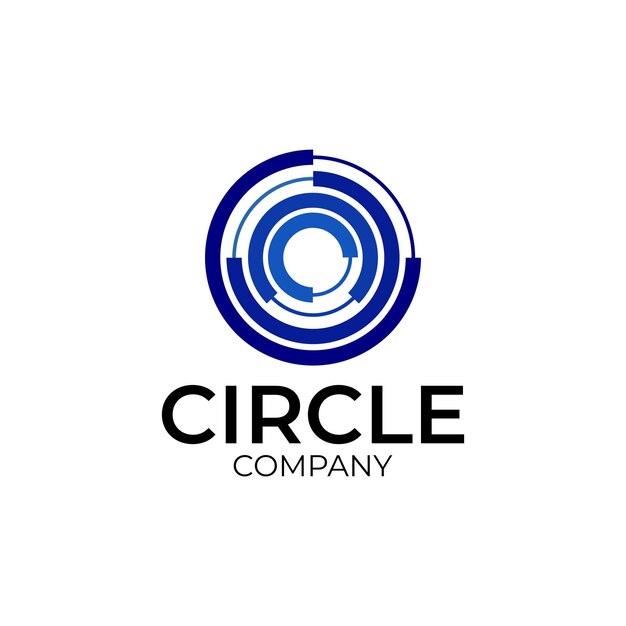 Logo De Cercle Abstrait. Logotype Rond Dynamique Créatif. Symbole De Connexion.